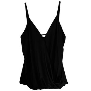 Cheng Xin Black Sleeveless Cross Over Tank Top Size Small